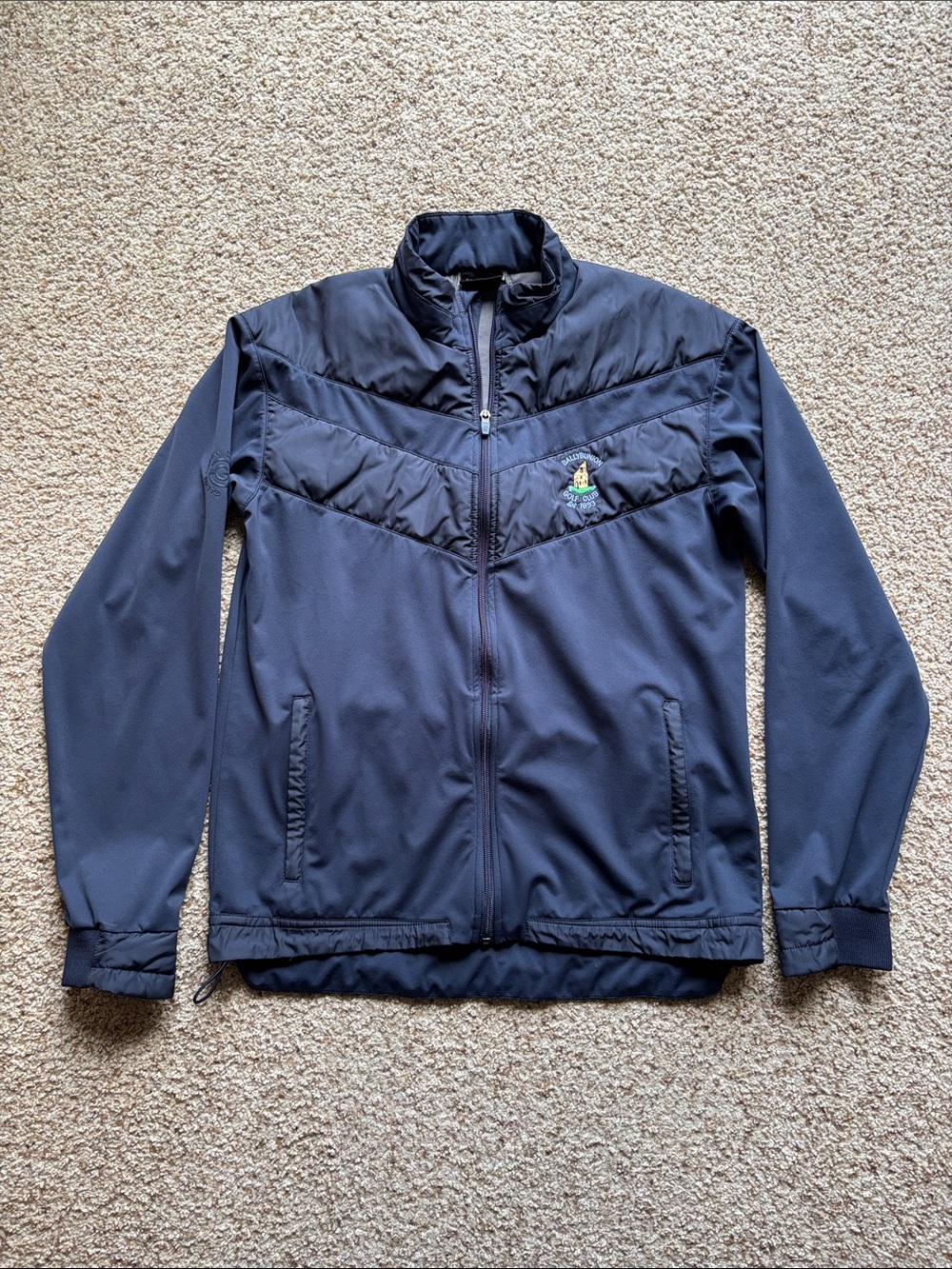 Gavin Green Men’s Blue Insulated Top Full Zip Tech Jacket Ballybunion Golf Club